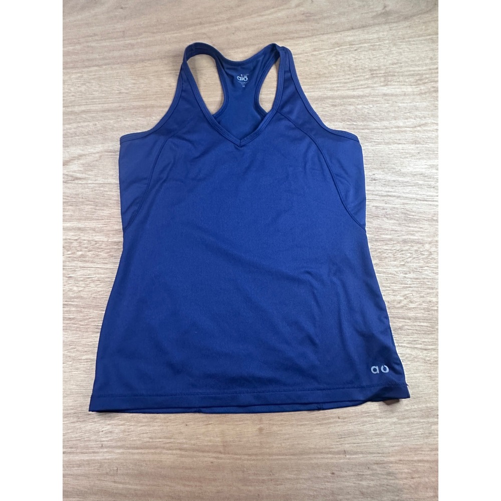 Alo Yoga Tank Top Womens XS Navy Blue Racerback Athletic Workout Activewear